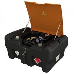 Station essence KS Easy Mobil 330 litres ADR standard - Pompe Cematex 12 V - Avec capot - CEMO - 11502