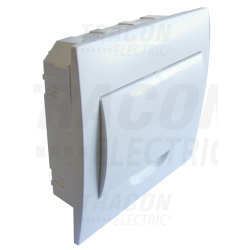 Boîte de distribution encastrée - cache blanc fumée - rail N-PE 1×8 modules - IP40 - dimensions 180×220×88 mm