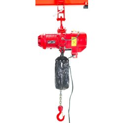 Palan électrique industriel à chaîne 2 t - 6 m - 3 kW 400 V avec crochet de suspension MW Tools KT2062