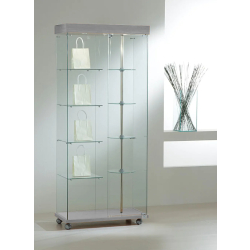 Vitrine animée avec mat tournant 8/18GVA - verre trempé, bois et finitions personnalisables