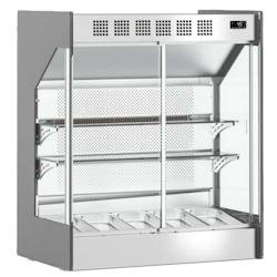 Vitrine murale réfrigérée derrière le bar - 1005x580x1110 mm - 240 W 230/1V - 13VMT105 Eurast - gris inox 13VMT105