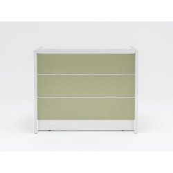Banque d'accueil bois blanc design MDD