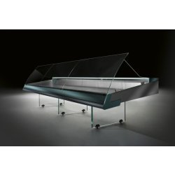 Vitrine réfrigérée pour poissonnerie Emerald - vitrages au choix - 0°C sur lit de glace - inox AISI 316