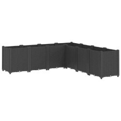 Helloshop26 - Jardinière bac lit surélevé plantes fleurs terrasse jardin 160 x 160 x 53 cm polypropylène noir 02_0037458 02_0037458 - noir 3000217