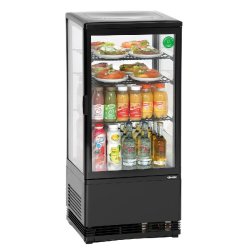 Mini vitrine réfrigérée 78 L, noire 700277G Bartscher