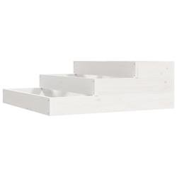 Helloshop26 - Jardinière bac lit surélevé plantes fleurs terrasse jardin 78 x 78 x 27 cm bois massif de pin blanc 02_0037863 - blanc Bois massif 30