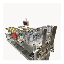 Système de remplissage de sachets automatique - insertion de modes d'emploi/étiquettes