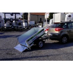 Remorque sans frein DAXARA 158 - Ridelles galvanisées doublées - Transport, bricolage, vacances