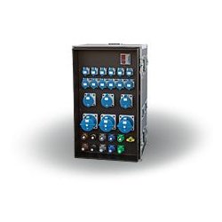 115-01-688 - Coffret de distribution Indu Electric - avec prises de courant pour rack 19″ et Powerlock 3P+N+PE
