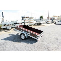 Remorque multi-usage freinée avec arrimage sécurisé - Fabrication française - ERDE Expert LC 251F Bois