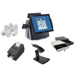 Caisse enregistreuse tactile avec lecteur code barre, tiroir caisse et imprimante multifonctions, pour boulangeries et patisseries