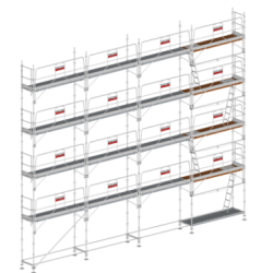 Échafaudage AERIS LOT 130 m2 - Classe 4 : 300 kg/m2 - Longueur 13 m - Hauteur 10 m