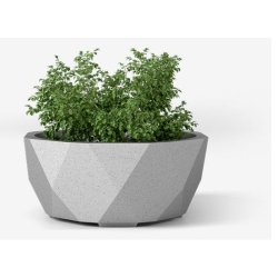 Jardinière Petrus UM1619 - Grand format en béton au design polygonal