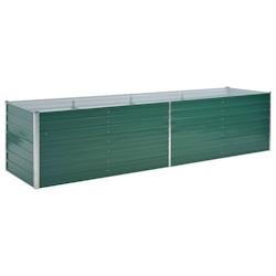 Helloshop26 - Jardinière lit surélevé plantes fleurs jardin acier galvanisé 320 x 80 x 77 cm vert 02_0001114 - vert métal 3000074731531