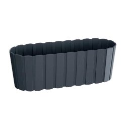 Prosperplast - Jardinière de balcon BOARDEE BASIC 4,9 L - 38,3x14,4x13 cm, anthracite - gris plastique ZA3246