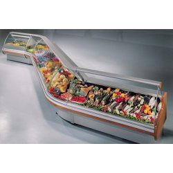 Vitrine réfrigérée professionnelle - Boucherie, charcuterie, sandwichs - Modèle Ergo Plus