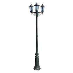 Helloshop26 - Lampadaire de jardin 3 bras 215 cm foncé/aluminium vert 02_0042534 - vert aluminium 3000218174675