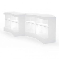 Banque d'accueil Link - Élément droit - Design original en polyéthylène 100% recyclable - Proselec