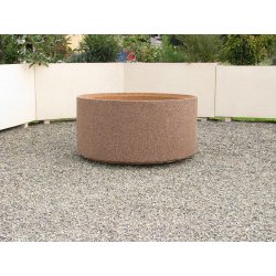 Jardinière en béton ronde - béton armé hydrofuge - finitions variées et dimensions multiples