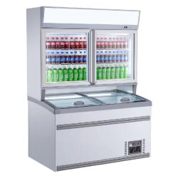Vitrine murale frigorifiques blanc 2 portes en verre - 7455.2520