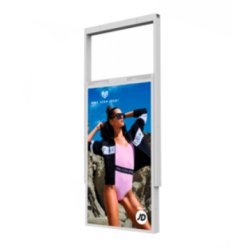 Totem vitrine - Double-face fixé au plafond - POSTER