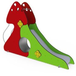 Toboggan pour enfant - Champignon tunnel 598 - tranche d'âge 2 à 6 ans - zone d'impact 19.9 m²
