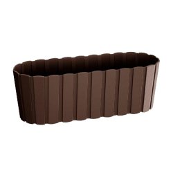 Prosperplast - Jardinière de balcon BOARDEE BASIC 4,9 L - 38,3x14,4x13 cm, marron - marron plastique ZA3245