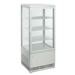 METRO PROFESSIONAL Vitrine réfrigérée GGC2078, plastique/verre, 42,8x 38,6x96 cm, 78 l, froid ventilé, étagères réglables, verre de sécurité,