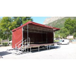 Scène mobile en aluminium 40m² - PROMO-SCENE alu - podium roulant tractable