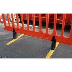 Barrière de chantier ClearPath Feet - pied anti-trébuchement en PEHD haute visibilité