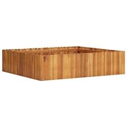 Helloshop26 - Jardinière lit surélevé plantes fleurs jardin 100 x 100 x 25 cm bois massif d'acacia 02_0000968 - Bois massif 3000073061530