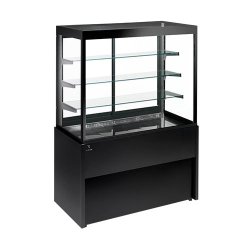 Vitrine panoramique 3 étageres inox led inclus 1000 mm de largeur - ZCAP100