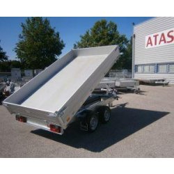 Benne 306x184 - 3500 kg PTC - 2 essieux électriques K3 tri-benne Saris avec pompe électrique