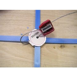 Scellés de sécurité - Pallet Seal pour cerclage avec câble et plaque aluminium