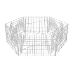 Helloshop26 - Jardinière lit surélevé plantes fleurs jardin à gabion hexagonale 160 x 140 x 50 cm 02_0001326 - acier 3000076971539