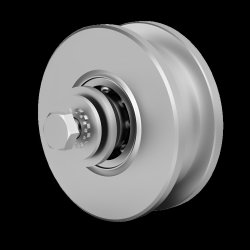 Galet de guidage en acier à roulement simple ou double