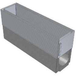 Mini 100 caniveau à fente latérale - béton fibré - acier galvanisé ou inoxydable - éléments standard et de révision