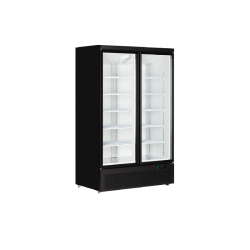 Vitrine Réfrigérée Positive Tefcold 1081L – 2 Portes Vitrées, Noire, LED, 460W, 220 V - MONO