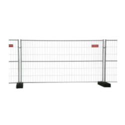 Clôture renforcée Tempofor F3 - 2m de hauteur, 3.5m de largeur, avec tube horizontal supplémentaire