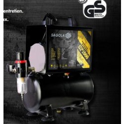 Gp1000 - Compresseur à piston simple et monocylindre Sagola - Débit 23 L/min, 1/6 HP, 47 dB