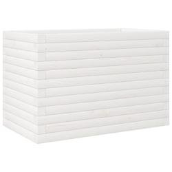 Helloshop26 - Jardinière bac lit surélevé plantes fleurs terrasse jardin 70 x 40 x 45,5 cm bois de pin massif blanc 02_0037779 - blanc Bois massif