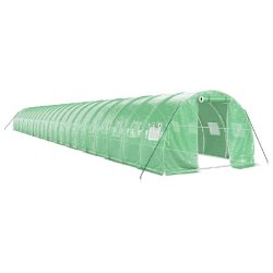 Helloshop26 - Serre tente abri plante fleur légumes avec cadre en acier 72 m² 24 x 3 x 2 m vert 02_0044628 - vert acier 3000220275711