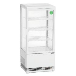 Mini vitrine réfrigérée 78 L - blanche - froid ventilé - BARTSCHER