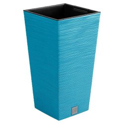 Prosperplast - Jardinière collection FURU, coloris Bleu scandinave, 34,5x34,5x66 cm, capacité 24 L - bleu plastique ZA5285