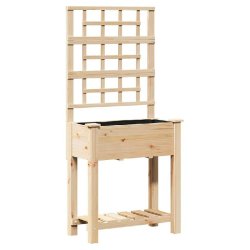 Helloshop26 - Cache-pot de jardin rectangulaire moderne 71 x 38 x 152 cm durable style minimaliste en bois sapin massif beige 02_0058842 - beige Bois