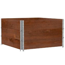 Helloshop26 - Jardinière bac lit surélevé plantes fleurs terrasse jardin 100 x 100 cm bois massif de pin marron 02_0037245 - marron métal 30002178