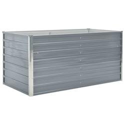 Helloshop26 - Jardinière lit surélevé plantes fleurs jardin 160 x 80 x 77 cm gris acier galvanisé 02_0000797 - gris acier 3000071301539