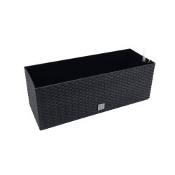 Prosperplast - Jardinière rectangulaire 17 litres avec arrosage automatique, noire, 52x20x19 cm - noir plastique ZA695