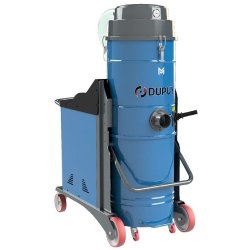 Aspirateurs liquides/poussières DUPUY M50 et M50 HV - 4 kW et 4,3 kW triphasés - avec chariot et dé-colmatage manuel
