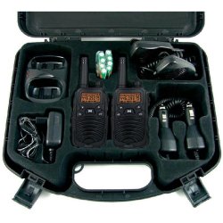 Coffret de talkies walkies #0700PR/ML - Portée 10km - Lot de 2 PMR professionnels avec micros et accessoires